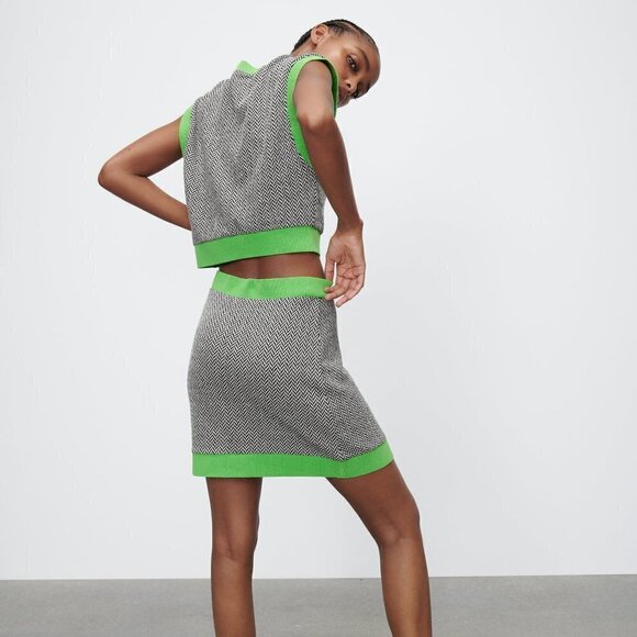 NWT ZARA | Chevron Skirt | Sz. S - Picture 3 of 9